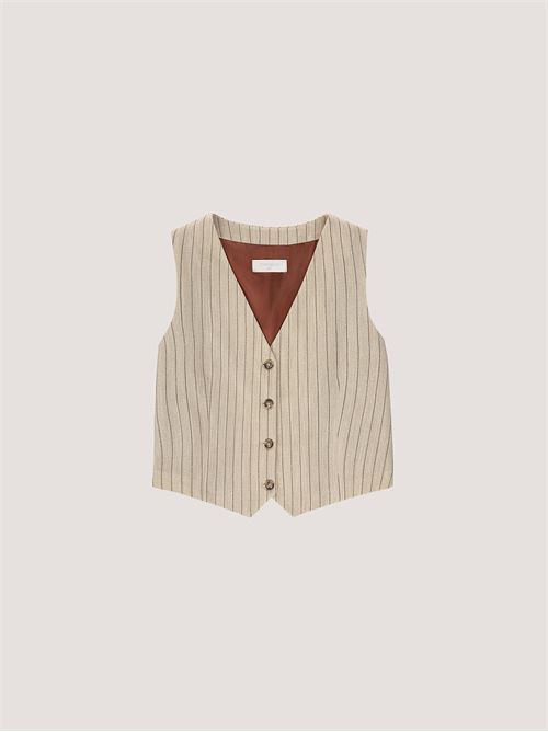 Gilet striped herringbone  CIRCOLO 1901 | FD3921CORN